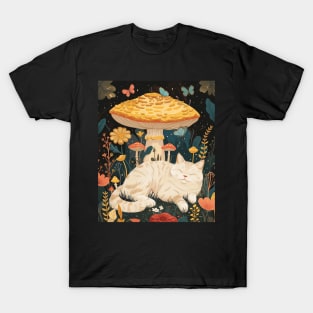 Cottagecore Aesthetic Cat Evenings T-Shirt